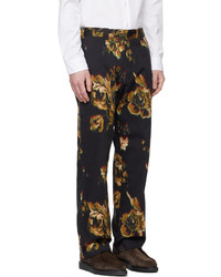 Paul Smith Black Disrupted Rose Trousers