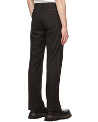 AMOMENTO Black Flared Trousers