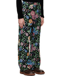 Andersson Bell Black Floral Trousers
