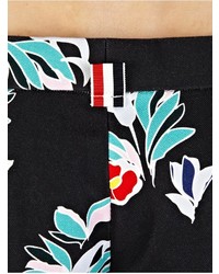 Thom Browne Navy Slim Fit Floral Print Trousers