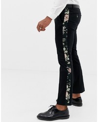 Twisted Tailor Skinny Fit Trouser With Floral