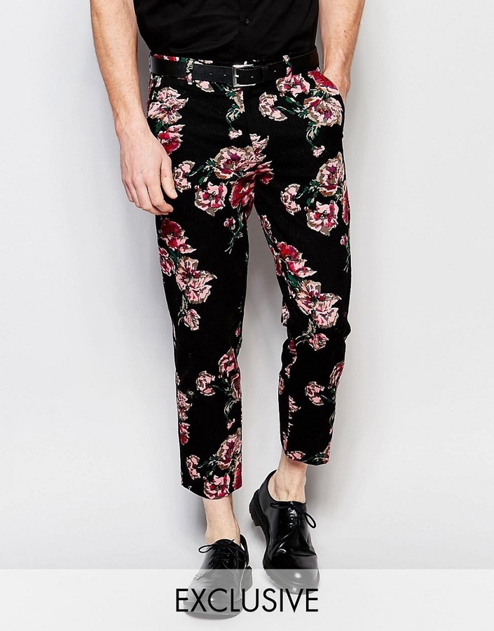 Womens Floral Print Skinny Trousers  Boohoo UK