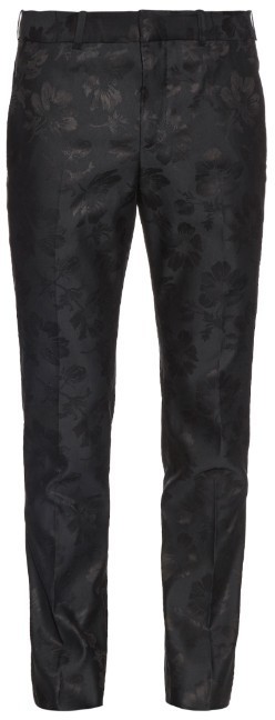 Alexander McQueen Tailored Floral Jacquard Trousers, $865 