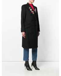 Dolce & Gabbana Double Breasted Floral Embroidered Coat