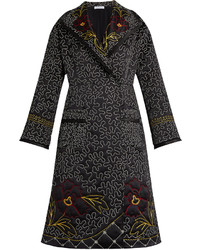 J.W.Anderson Floral And Squiggle Embroidered Silk Coat