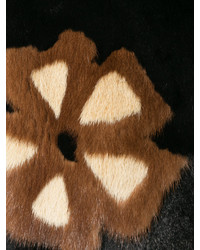Alberta Ferretti Floral Design Fur Coat