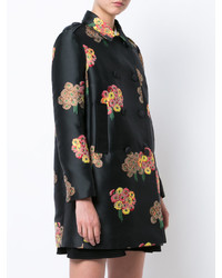 RED Valentino Floral Print Double Breasted Coat