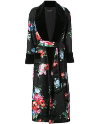Women's Black Floral Coats by Dolce & Gabbana | Lookastic