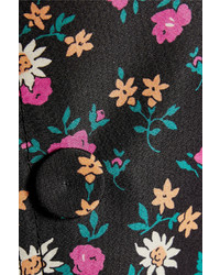 Nina Ricci Floral Print Silk Twill Coat