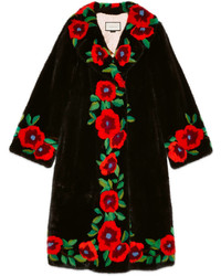 Gucci Flower Intarsia Mink Fur Coat