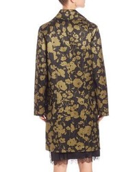 Michael Kors Michl Kors Collection Floral Print Angora Blend Coat