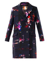 MSGM Floral Checked Print Coat