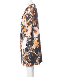 Tuleh Floral Print Knee Length Coat