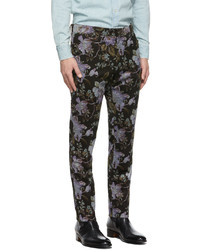 Tom Ford Black Corduroy Floral Trousers