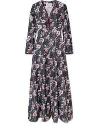 Evi Grintela Irving Floral Print Cotton Corduroy Maxi Dress