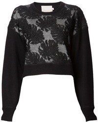 Jason Wu Sheer Floral Pattern Sweater