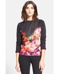 Ted Baker London Lanie Cascading Flora Floral Print Sweatshirt