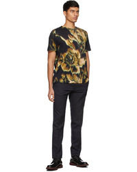 Paul Smith Black Disrupted Rose T Shirt