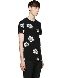 Saint Laurent Black Floral T Shirt