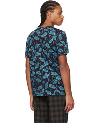 Ps By Paul Smith Blue Paper Poppies T Shirt