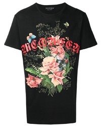 Alexander McQueen Floral Logo Print T Shirt