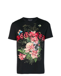 Alexander McQueen Floral Logo T Shirt