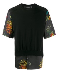DSQUARED2 Floral Sleeve T Shirt