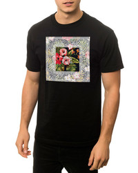 Fresh Talent The Paisley Floral Tee In Black