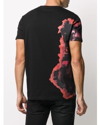 Alexander McQueen Ink Flower Print T Shirt