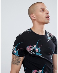 ASOS DESIGN Muscle Fit T Shirt With All Over Floral Print