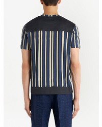 Etro Stripe Print Detail T Shirt