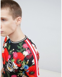 Hype T Shirt With All Over Poppy Print