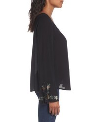 Band of Gypsies Floral Embroidered Top