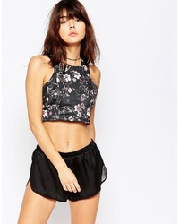 Daisy Street Crop Top In Floral Print