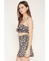 Forever 21 Flounced Floral Cropped Cami