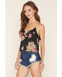 Forever 21 Ruffled Floral Print Cami