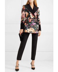 Dolce & Gabbana Double Breasted Med Floral Jacquard Blazer