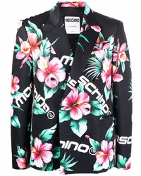 Moschino Floral Print Double Breasted Blazer