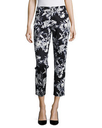 Lord & Taylor Floral Contrast Dress Pants