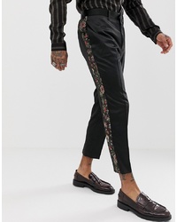 ASOS Edition Tapered Suit Trousers With Floral Jacquard