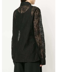 Zambesi Floral Embroidered Sheer Shirt