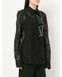 Zambesi Floral Embroidered Sheer Shirt