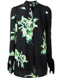Proenza Schouler Tie Cuff Floral Print Shirt