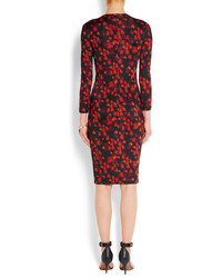 Givenchy Dress In Floral Print Stretch Jersey Black