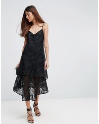 Warehouse Floral Jacquard Strappy Dress