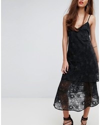 Warehouse Floral Jacquard Strappy Dress