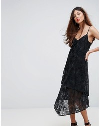 Warehouse Floral Jacquard Strappy Dress