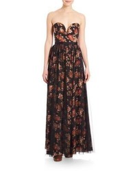 Free People Floral Print Strapless Dress