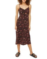 Topshop Molly Floral Knot Tie Dress