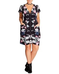 City Chic Saigon Floral Tunic Dress